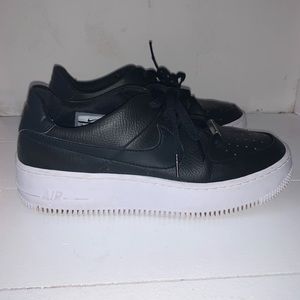 Black Air Force 1 w/ white sole, women’s size 10